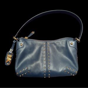 Michael Kors Astor Studded Purse- Blue